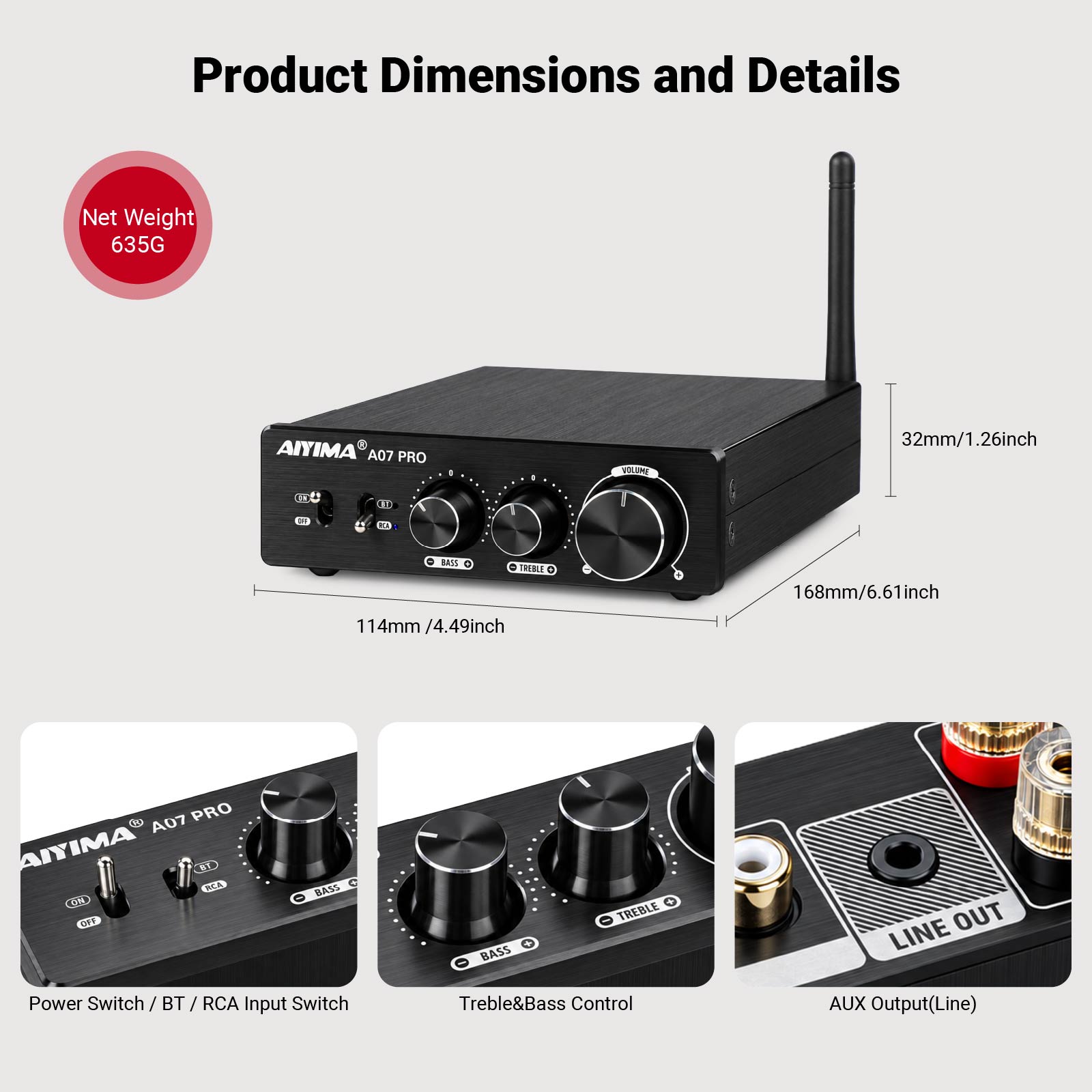 AIYIMA A07 PRO Bluetooth Ampli - Es9018 Dac 评论和价格