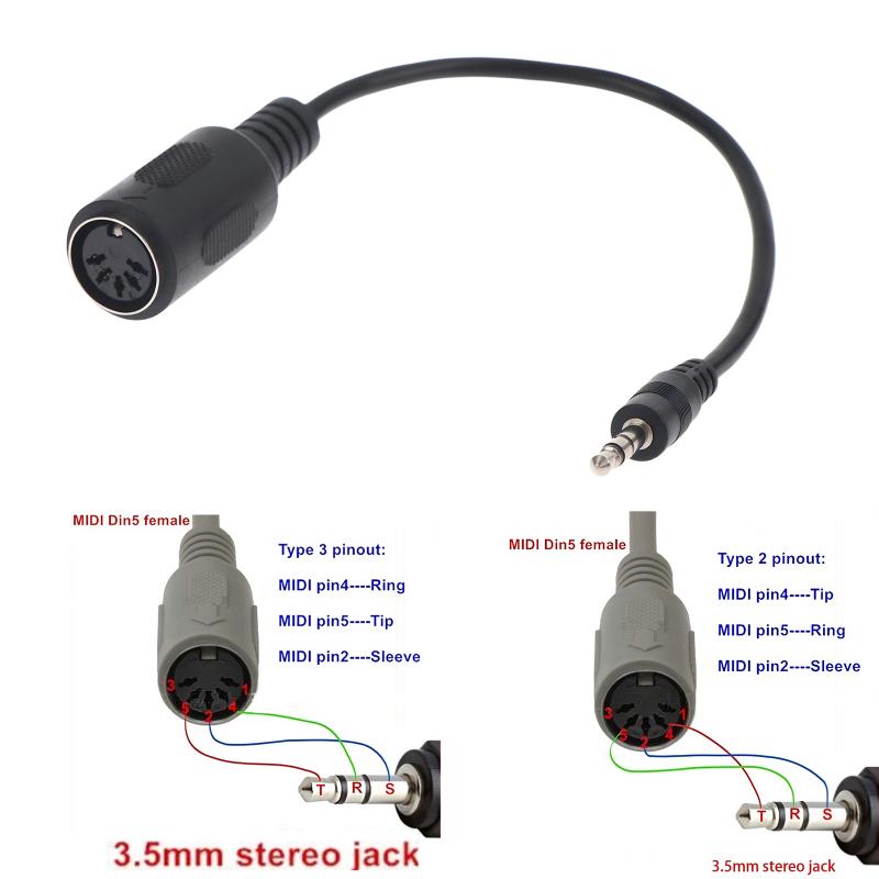 Hot Sale MIDI Din 5 To 3.5mm T - Trs Cable 评论和价格